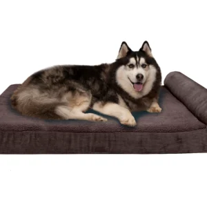 Chaise Lounge Dog Bed - Faux Fleece & Corduroy