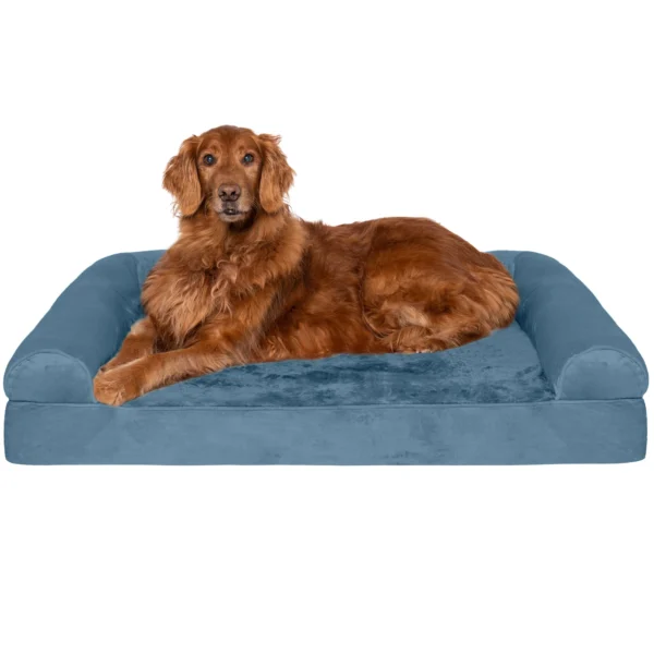 Sofa Dog Bed - Faux Fur & Velvet - Image 41