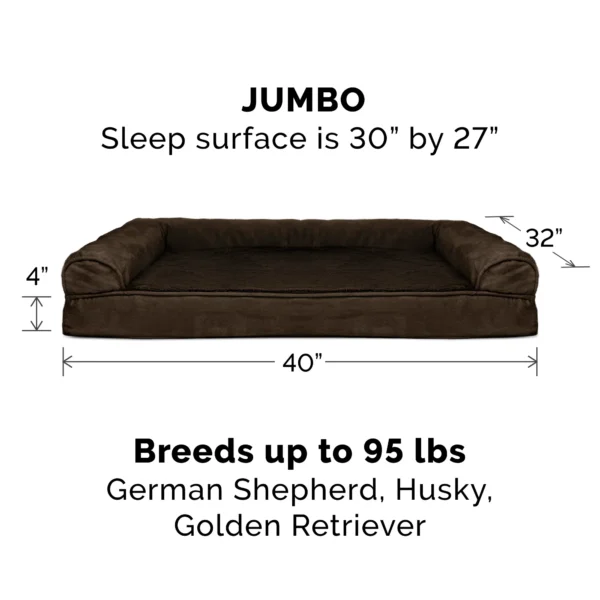 Sofa Dog Bed - Plush & Suede - Image 6