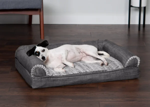 Sofa Dog Bed - Luxe Fur & Performance Linen - Image 13