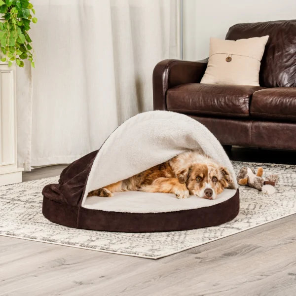 Snuggery Burrow Dog Bed - Faux Sheepskin - Image 23