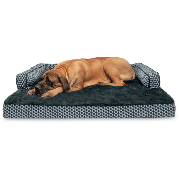 Sofa Dog Bed - Plush & Diamond Decor Comfy Couch - Image 15