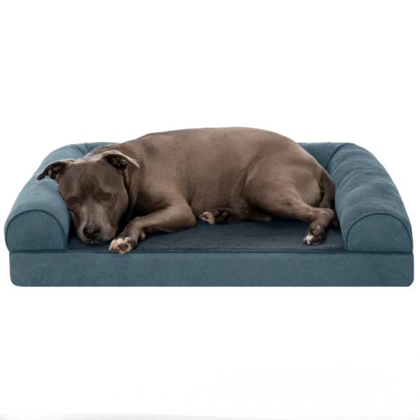Sofa Dog Bed - Faux Fleece & Chenille - Image 36