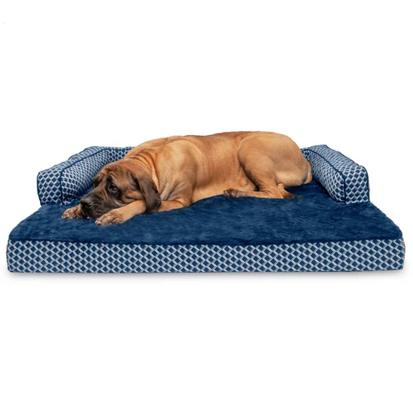 Sofa Dog Bed - Plush & Diamond Decor Comfy Couch - Image 28