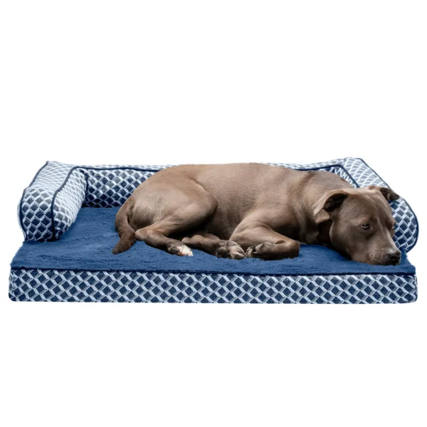 Sofa Dog Bed - Plush & Diamond Decor Comfy Couch - Image 21