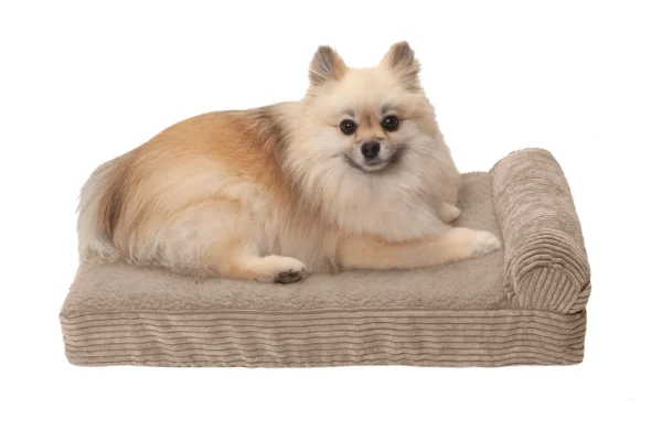 Chaise Lounge Dog Bed - Faux Fleece & Corduroy - Image 52