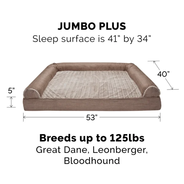 Sofa Dog Bed - Luxe Fur & Performance Linen - Image 11