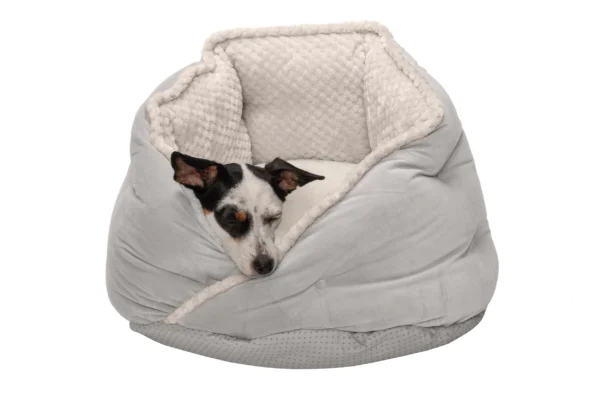 Minky Faux Fur & Velvet Hug Pet Bed - Image 2
