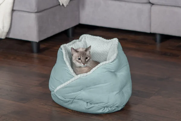 Minky Faux Fur & Velvet Hug Pet Bed - Image 7