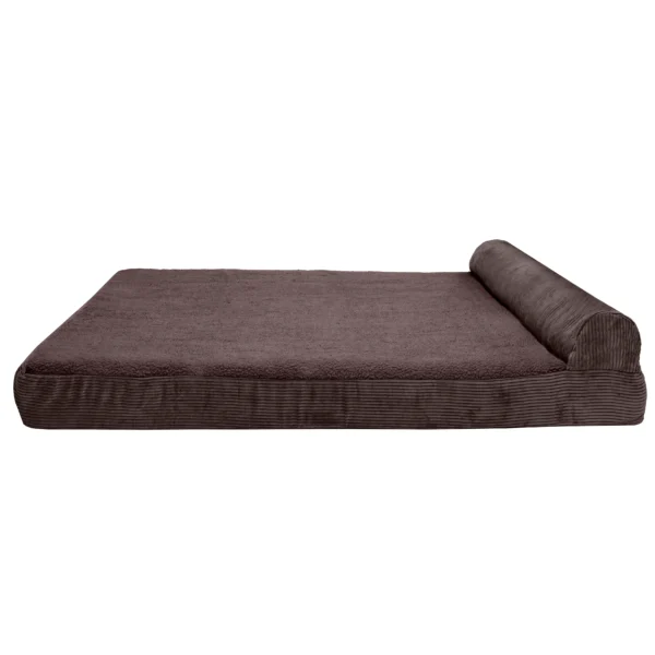 Chaise Lounge Dog Bed - Faux Fleece & Corduroy - Image 3