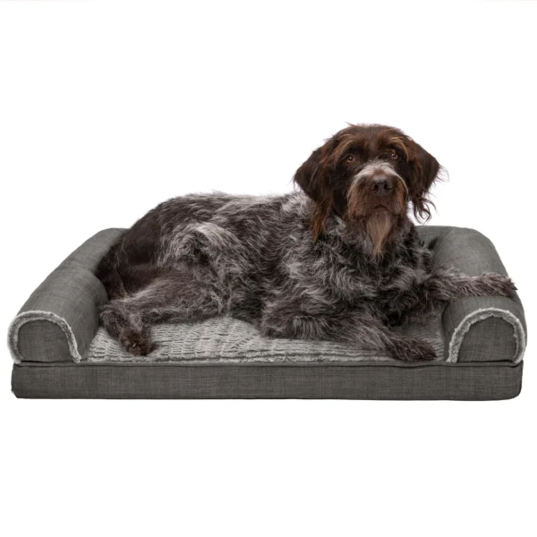 Sofa Dog Bed - Luxe Fur & Performance Linen - Image 74