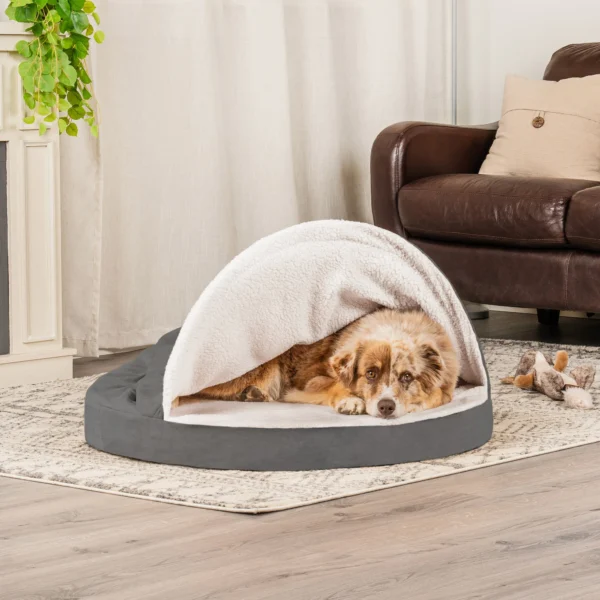 Snuggery Burrow Dog Bed - Faux Sheepskin - Image 32
