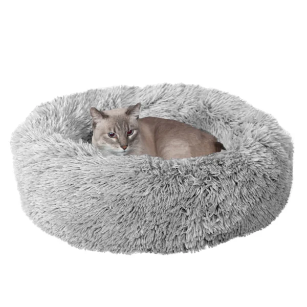 Calming Cuddler Long Fur Donut Dog Bed - Image 59