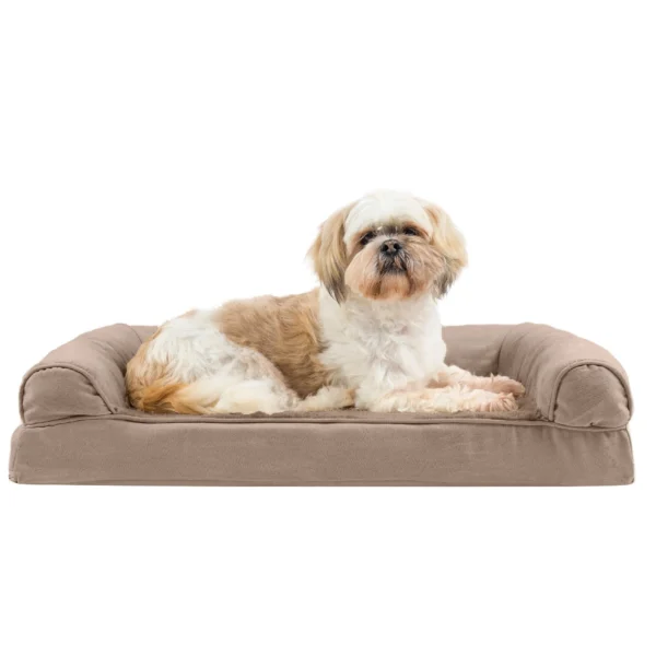 Sofa Dog Bed - Plush & Suede - Image 43