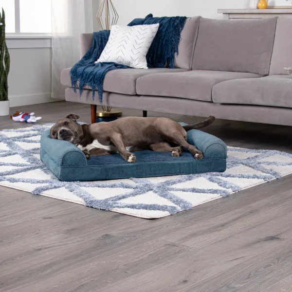 Sofa Dog Bed - Faux Fur & Velvet - Image 5