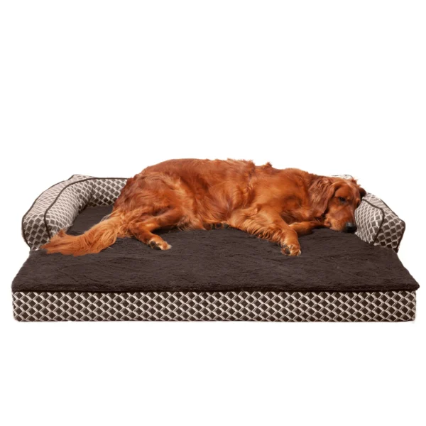 Sofa Dog Bed - Plush & Diamond Decor Comfy Couch - Image 31