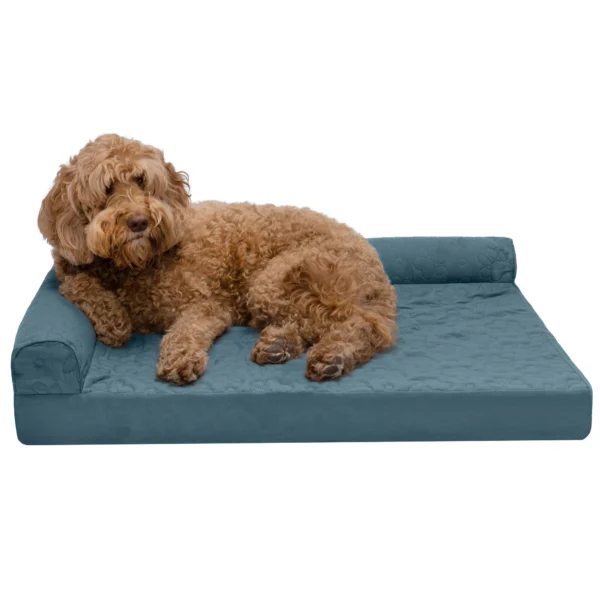 Deluxe Chaise Lounge Dog Bed - Pinsonic Paw Quilted Pet Bed - Image 22