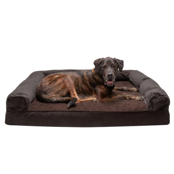 Sofa Dog Bed - Faux Fleece & Chenille - Image 17