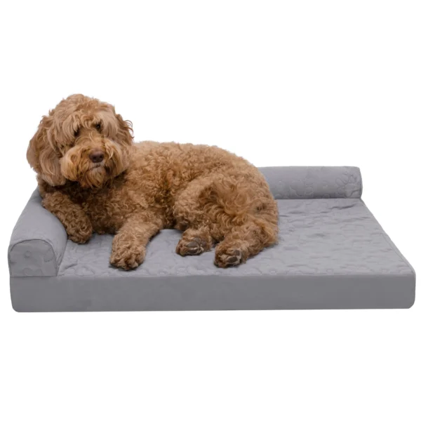 Deluxe Chaise Lounge Dog Bed - Pinsonic Paw Quilted Pet Bed - Image 26