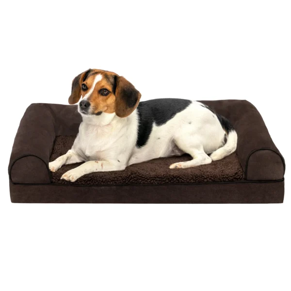 Sofa Dog Bed - Faux Fleece & Chenille - Image 16