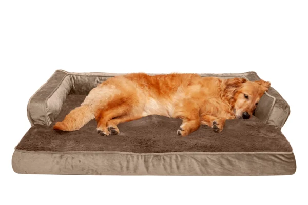 Sofa Dog Bed - Plush & Velvet Comfy Couch - Image 23