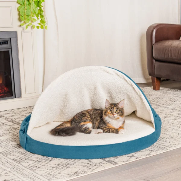 Snuggery Burrow Dog Bed - Faux Sheepskin - Image 30