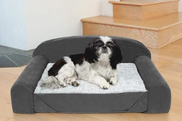 Sofa Dog Bed - Faux Fur & Backed Suede Orthopedic Luxury Edition - Image 16
