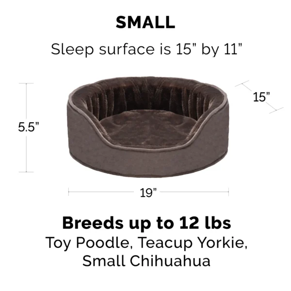 Oval Dog Bed - Plush & Velvet - Image 5