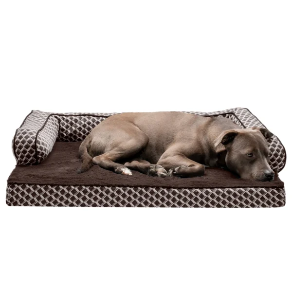 Sofa Dog Bed - Plush & Diamond Decor Comfy Couch - Image 20