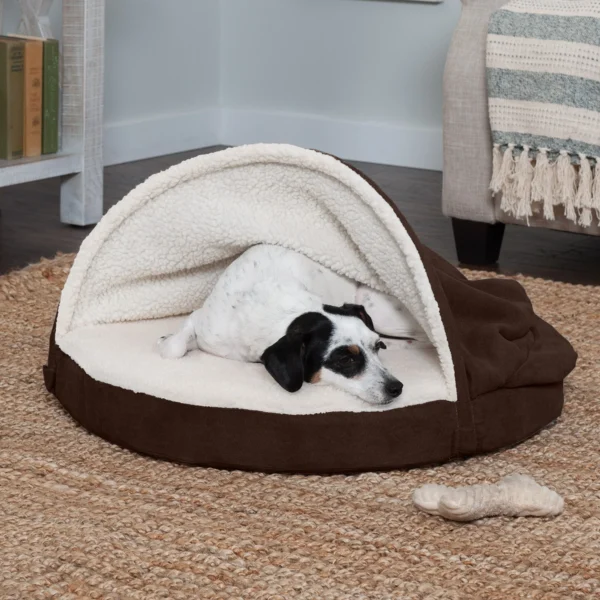 Snuggery Burrow Dog Bed - Faux Sheepskin - Image 15