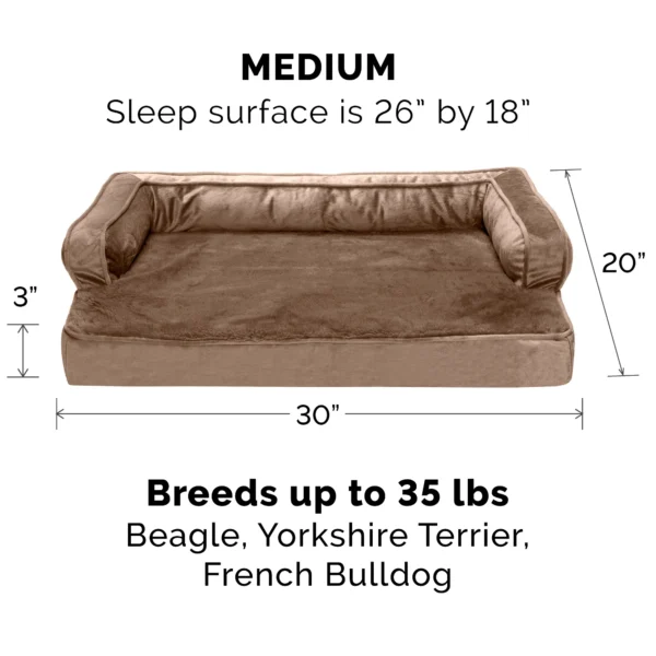 Sofa Dog Bed - Plush & Velvet Comfy Couch - Image 5