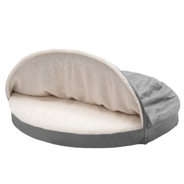 Snuggery Burrow Dog Bed - Faux Sheepskin - Image 6