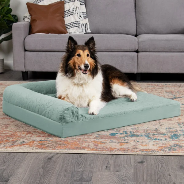 Deluxe Chaise Lounge Dog Bed - Pinsonic Paw Quilted Pet Bed - Image 10
