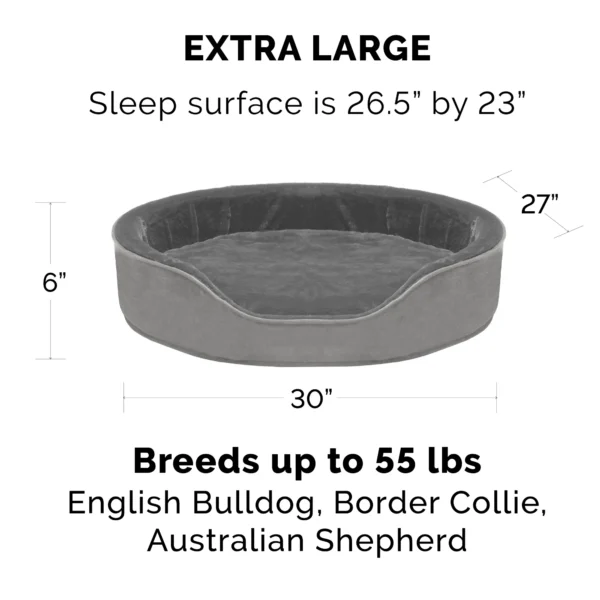Oval Dog Bed - Plush & Velvet - Image 11