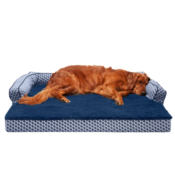 Sofa Dog Bed - Plush & Diamond Decor Comfy Couch - Image 26