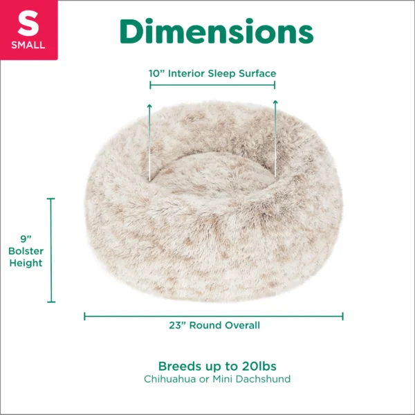 Calming Cuddler Long Fur Donut Dog Bed - Image 21