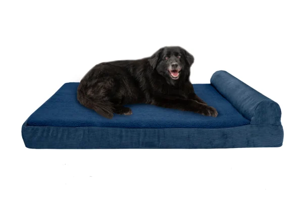 Chaise Lounge Dog Bed - Faux Fleece & Corduroy - Image 48
