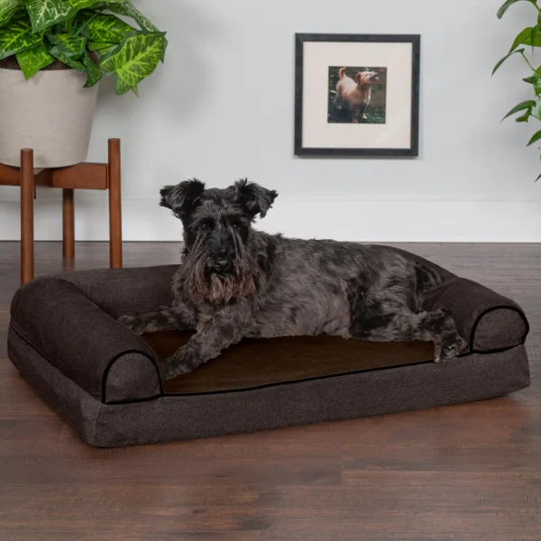 Sofa Dog Bed - Faux Fleece & Chenille - Image 18