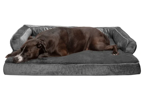 Sofa Dog Bed - Plush & Velvet Comfy Couch - Image 45