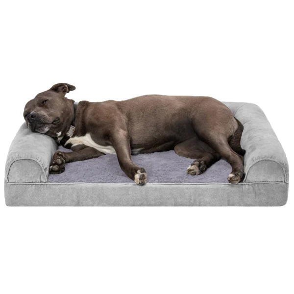 Sofa Dog Bed - Faux Fur & Velvet - Image 19