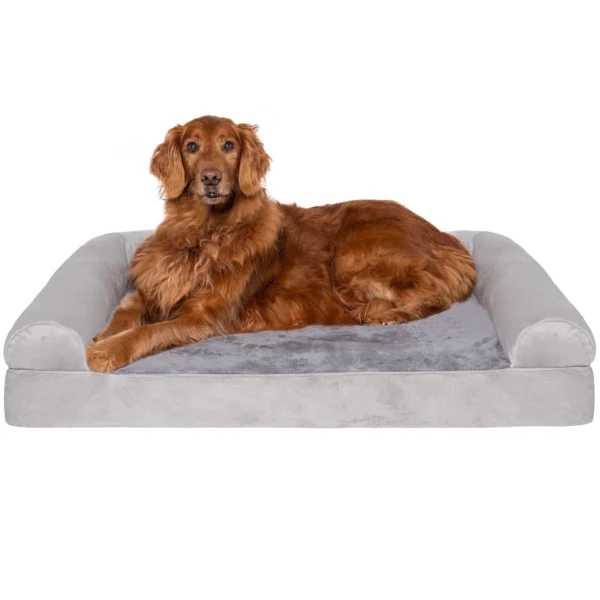 Sofa Dog Bed - Faux Fur & Velvet - Image 12