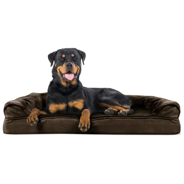 Sofa Dog Bed - Plush & Suede - Image 29