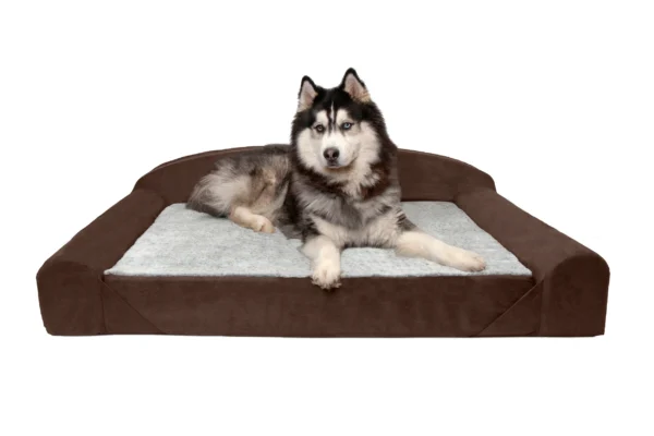 Sofa Dog Bed - Faux Fur & Backed Suede Orthopedic Luxury Edition - Image 13
