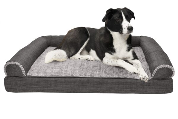 Sofa Dog Bed - Luxe Fur & Performance Linen - Image 18