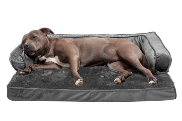 Sofa Dog Bed - Plush & Velvet Comfy Couch - Image 27