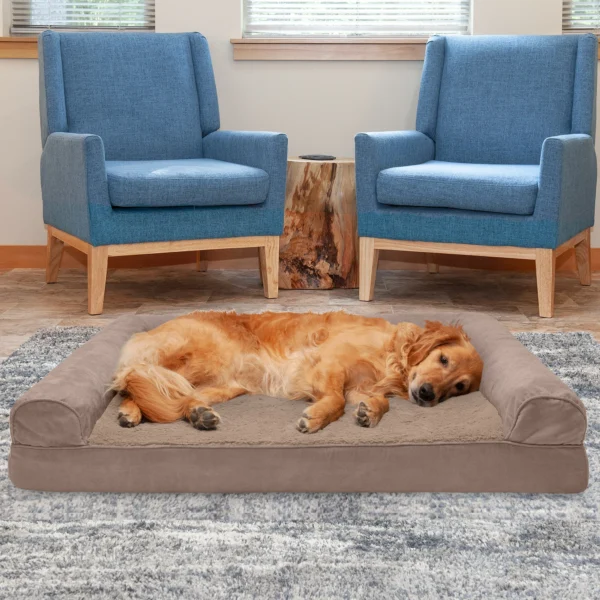Sofa Dog Bed - Plush & Suede - Image 33