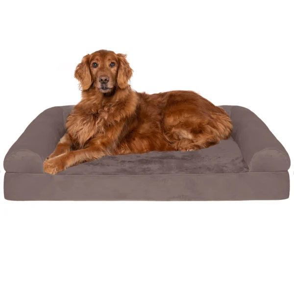 Sofa Dog Bed - Faux Fur & Velvet - Image 25