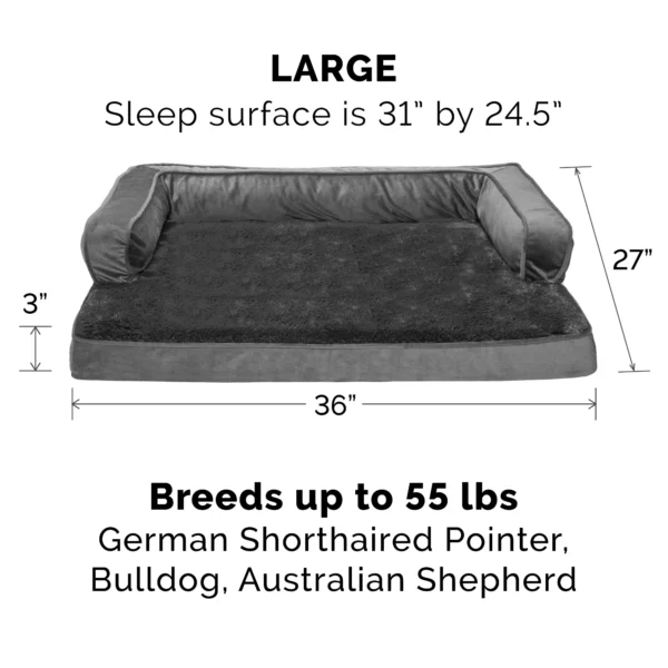 Sofa Dog Bed - Plush & Velvet Comfy Couch - Image 7