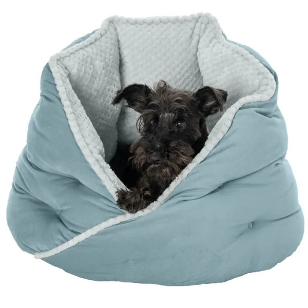 Minky Faux Fur & Velvet Hug Pet Bed - Image 8