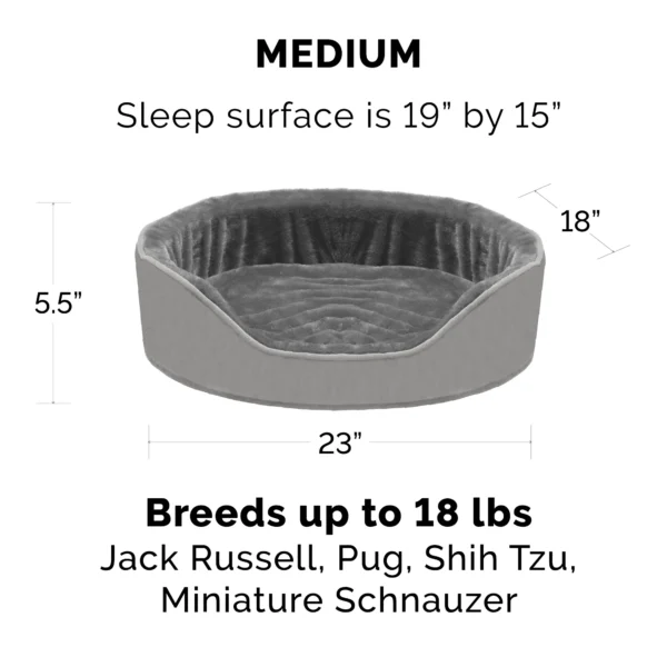 Oval Dog Bed - Plush & Velvet - Image 7